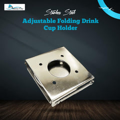 Marine City Adjustable Folding Drink Cup Holder – 304 Stainless Steel