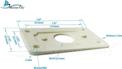 MARINE CITY Marine Antenna Mount Shim Kit Plastic Shim for Sloping Deck-1 pc Short Taper & 1 pc Long Taper