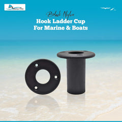 Marine City Removable 1-Inch Hook Ladder Cup Mount – Easy Install (2 Pack)