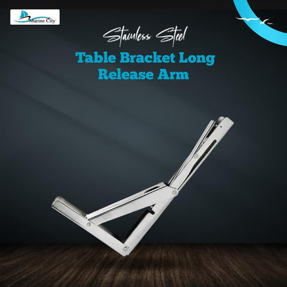 Marine City Soporte de mesa de acero inoxidable más nuevo - Brazo de liberación larga, 12" 330 LB (2 piezas) 