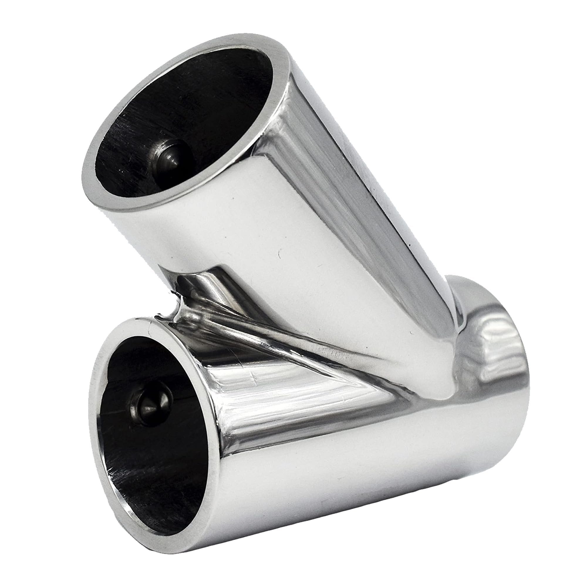Marine City 304 Stainless Steel Tee Connector Hand Rail Fittings – (Pack of 2)