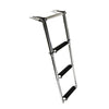 MARINE CITY 3-Step Telescopic Drop Ladder 304 Stainless Steel, Extra-Wide Steps