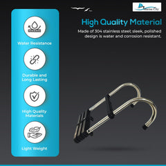 Marine City 4-Step Stainless Steel Telescoping Ladder – Removable Gunwale Hook