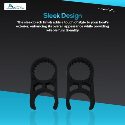 Marine City Black Nylon Ladder Clamp – Heavy-Duty Secure Mount for 1.5" Tube MARINE CITY