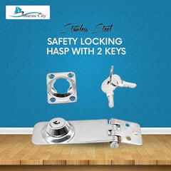 MARINE CITY Stainless Steel Marine Safety Locking Hasp – Corrosion-Resistant