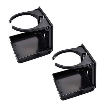 Marine City Black Adjustable Folding Cup Holder – ABS Plastic, 2-3/8” to 3-7/8” Marine City Hardware