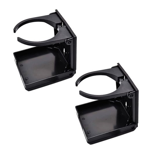 Marine City Black Adjustable Folding Cup Holder – ABS Plastic, 2-3/8” to 3-7/8” Marine City Hardware
