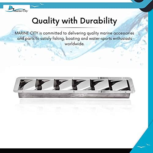 Marine City 6-Slot Louvered Vent – Stainless Steel, Corrosion-Resistant