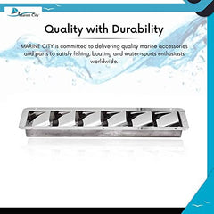 Marine City 6-Slot Louvered Vent – Stainless Steel, Corrosion-Resistant