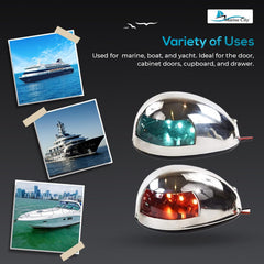 Marine City LED Navigation Side Lights – Stainless Steel, Waterproof & Corrosion