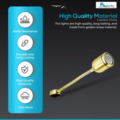 Marine City Brass Gooseneck LED Cabin Reading Light – 12V Warm White (Pack of 4)