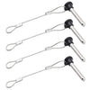 MARINE CITY Pull Pin & Lanyard with Nylon Knob – 3/16" Stainless Steel (4 Pcs)