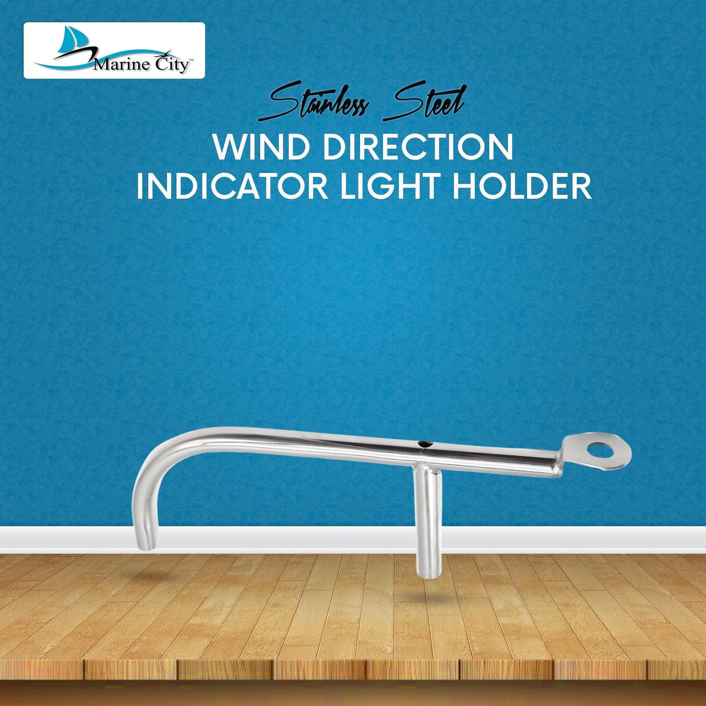 Marine City Wind Direction Indicator Light Holder – 304 Stainless Steel, Durable MARINE CITY