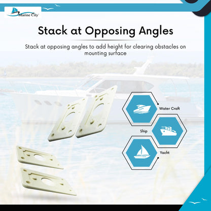 MARINE CITY Marine Antenna Mount Shim Kit – Plastic Shims (Short & Long Taper)