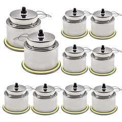 Marine City Stainless Steel Red LED Illuminated Drink Holder with Drain (10 Pcs)