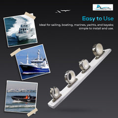 Marine City 4-Rod Reel Fishing Rod Storage Hanger Rack – 316 Stainless Steel