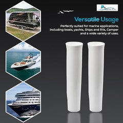 Marine City Vinyl Inserts for Fishing Rod Holder 2 Pcs (1-5/8 inch I.D, 9 inch Length)