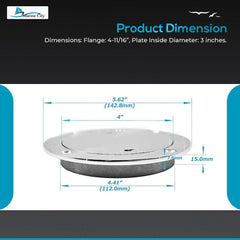 Marine City Placa de cubierta de inspección redonda de acero inoxidable 316 de 4 pulgadas para barco