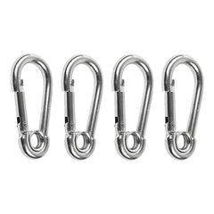 Marine City 316 Stainless-Steel 4” Carabiners/Clip Snap Hook with Ring for Sailing, Fishing, Hiking