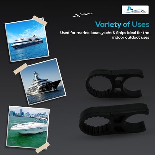 Marine City Black Nylon Ladder Clamp – Heavy-Duty Secure Mount for 1.5" Tube MARINE CITY