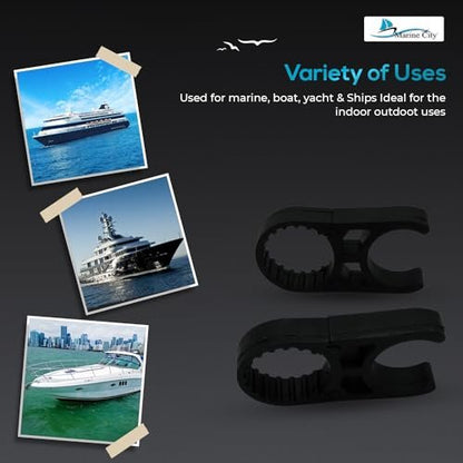 Marine City Black Nylon Ladder Clamp – Heavy-Duty Secure Mount for 1.5" Tube MARINE CITY