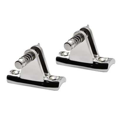 MARINE CITY 316 Stainless Steel Bimini Top Deck Hinge 90° Concave Base (2 Pcs)