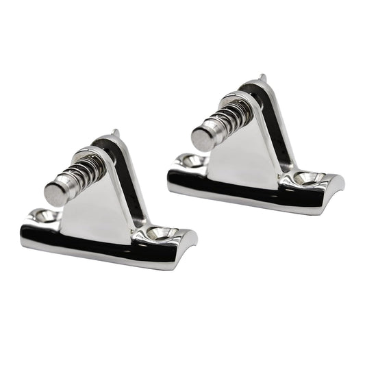 MARINE CITY 316 Stainless Steel Bimini Top Deck Hinge 90° Concave Base (2 Pcs)