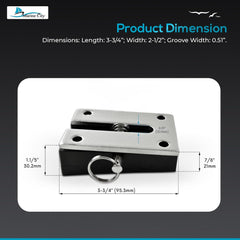 Marine City 304 Stainless Steel & Nylon Vertical Transom Mounting Bracket