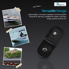 Marine City Bimini Top Boat Jaw Slides – Black Nylon Outside Eye End (2 Pcs)