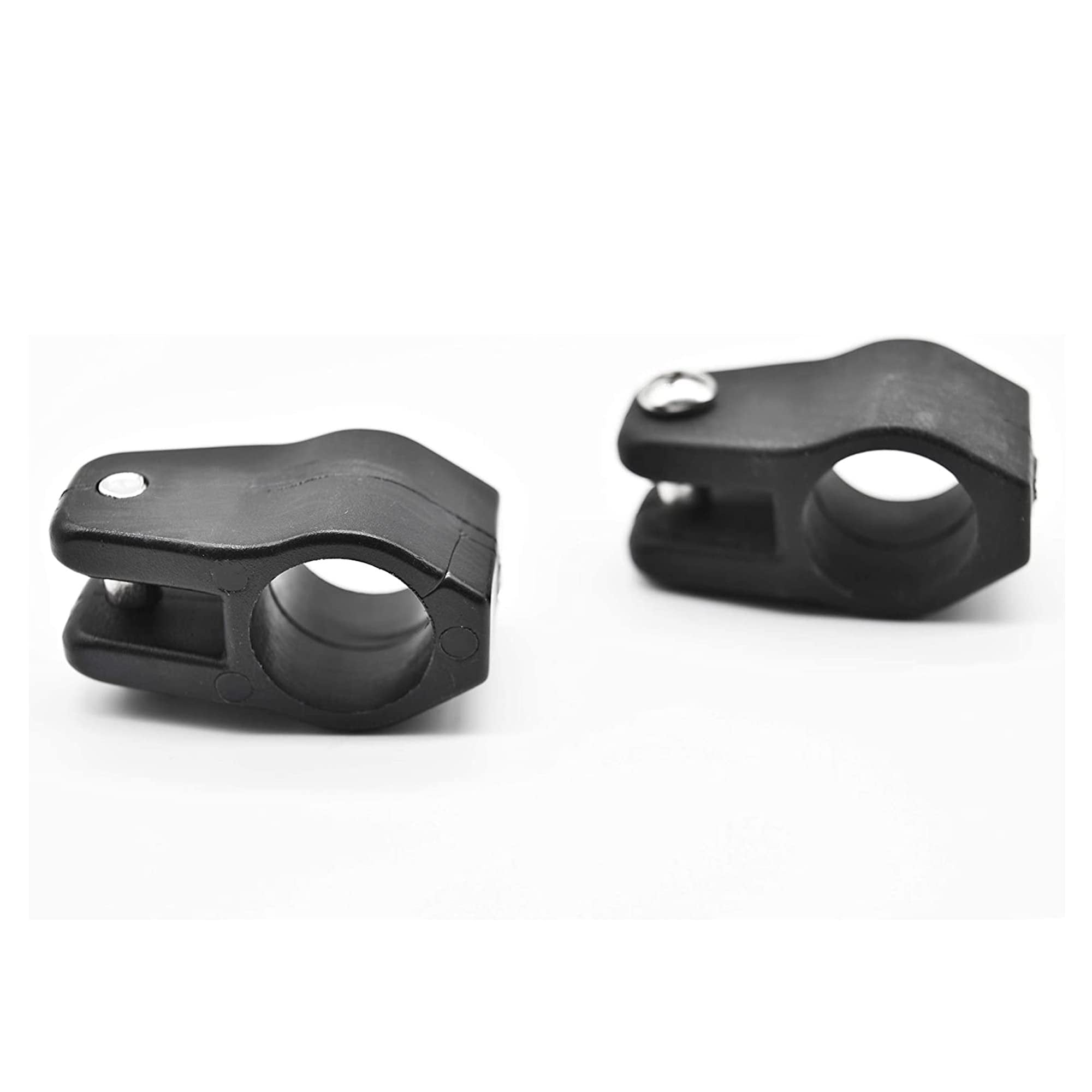 Marine City 2 piezas Bimini Top Barco Negro Redondo Nylon Jaw Slide para tubo de 3/4 pulgadas (Nylon, Tamaño del tubo: 3/4 pulgadas) 