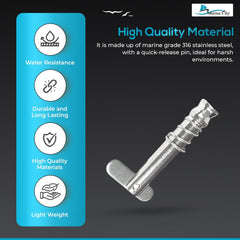 Marine City Quick Release Pin for Bimini Top – 316 Stainless Steel, Durable