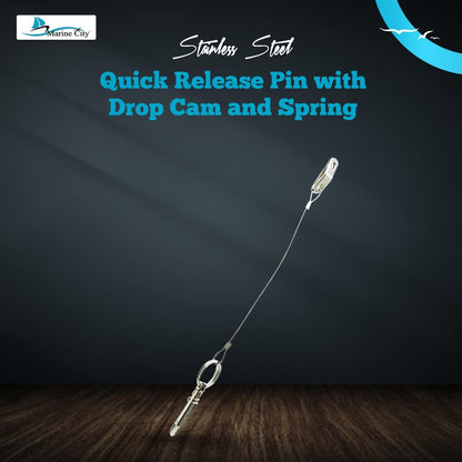 Marine City 316 Stainless Steel Quick Release Pin with Drop Cam & Spring Marine City Hardware