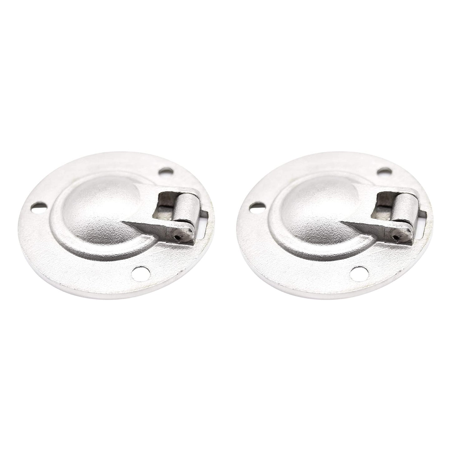 MARINE CITY 316 Stainless Steel Round Flush Boat Hatch Lift Ring (Pack of 2)