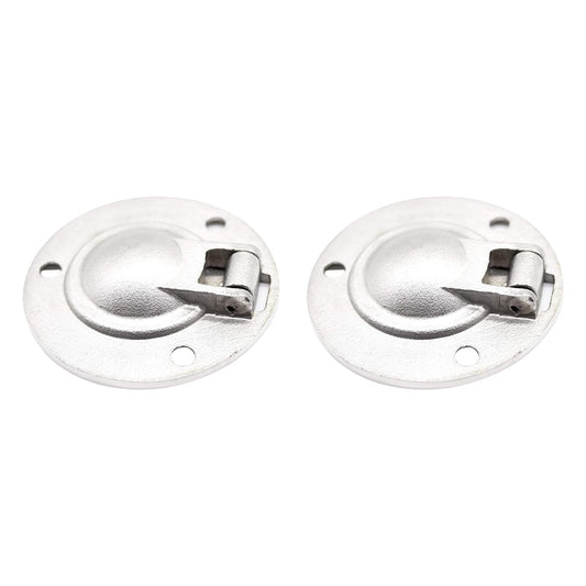 MARINE CITY 316 Stainless Steel Round Flush Boat Hatch Lift Ring (Pack of 2)