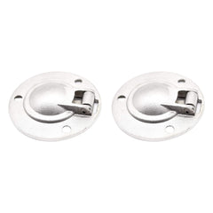 MARINE CITY 316 Stainless Steel Round Flush Boat Hatch Lift Ring (Pack of 2)