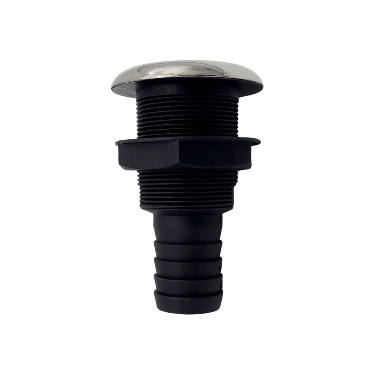Marine City 3.25” Nylon Thru-Hull Fitting, Stainless Steel Trim & Rubber Flapper MARINE CITY