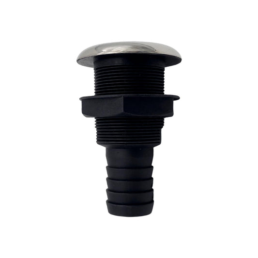 Marine City 3.25” Nylon Thru-Hull Fitting, Stainless Steel Trim & Rubber Flapper MARINE CITY