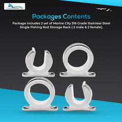 Marine City Stainless Steel Fishing Rod Storage Rack – Durable, Easy to Install