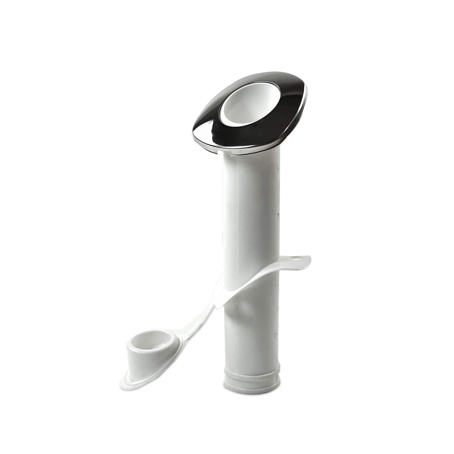MARINE CITY White Nylon Flush Mount Rod Holder – UV Stabilized 30° with Cap