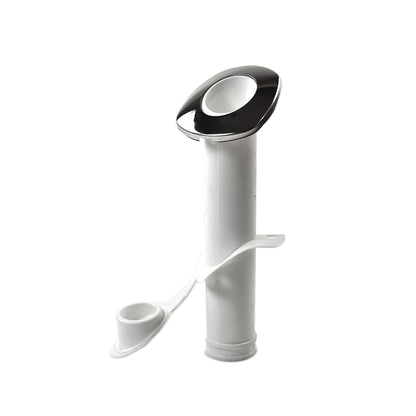 MARINE CITY White Nylon Flush Mount Rod Holder – UV Stabilized 30° with Cap