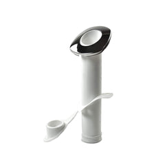 Marine City Soporte de varilla de montaje empotrado de nailon blanco de 30 grados/estabilizado UV con tapa y junta de acero inoxidable 316 (1 PC)