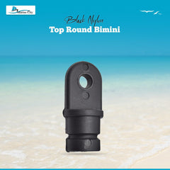 Marine City Black Nylon Bimini Top Eye End Cap – Round Inside Eye (2 Pcs)