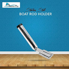 MARINE CITY Stainless Steel Slide Mount Removable Fishing Rod Holder, 8-1/2”