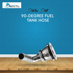 Marine City 90° Fuel Tank Vent – Stainless Steel, Fits 5/8” Hose, Removable Cap