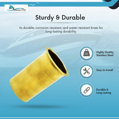 MARINE CITY Tubo de drenaje de latón de 1-7/8" x 1" para barco