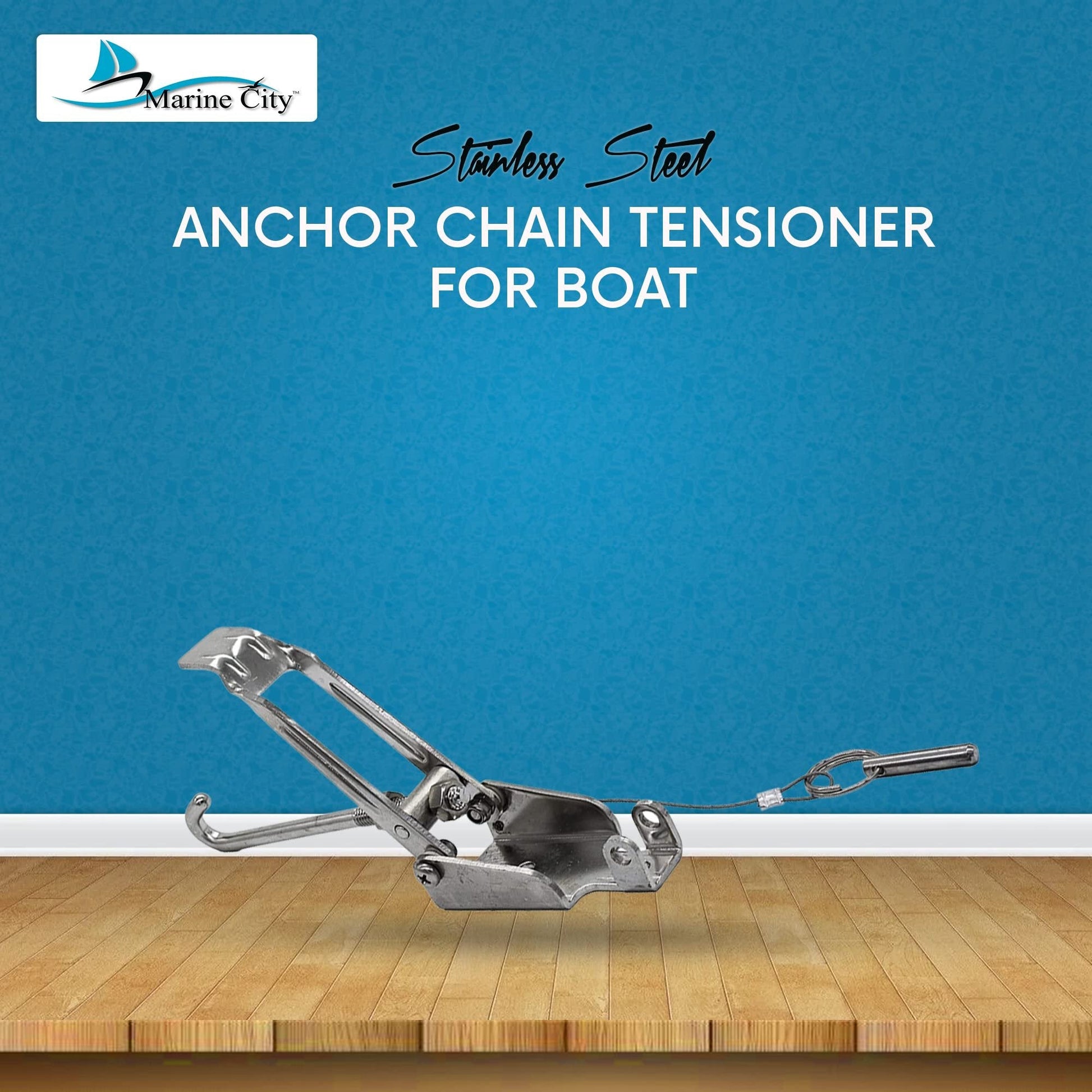 Marine City Stainless Steel Anchor Chain Tensioner – Cam Action, 200 lb Tension Marine City
