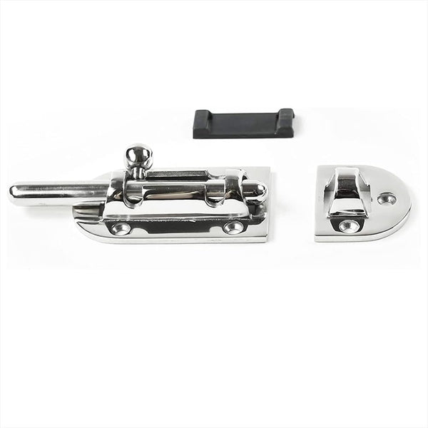 Marine City Boat Stainless Steel 316 Heavy-Duty Barrel Bolt Door Latches/Lock 6 Point Fixing (Size: 4-1/4” × 1-1/2”)  (M)