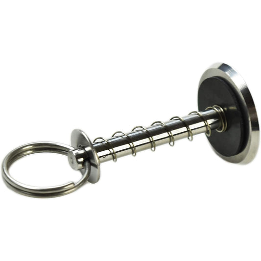 Marine City Tirador de cubierta de escotilla de acero inoxidable con botón de pasador oculto con resorte para yate de barco de pesca Diámetro: 1/4", L: 2"