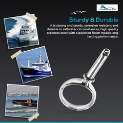 Marine City Round Rowlock/Oarlock – 316 Stainless Steel, 2