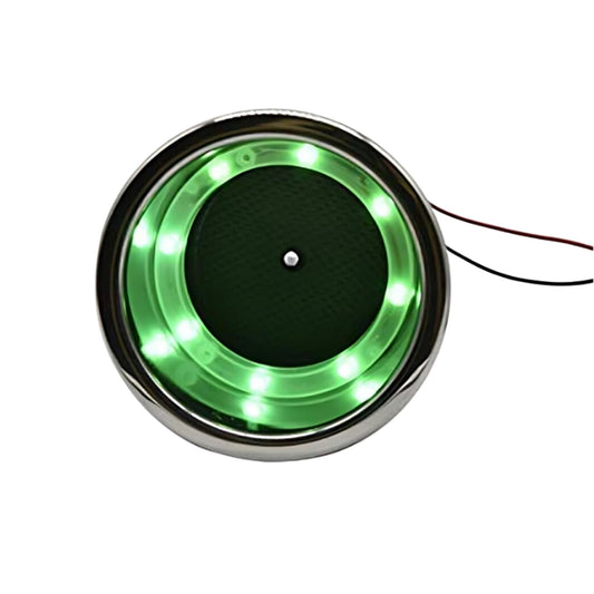 Marine City Stainless Steel LED Drink Cup Holder with 8 Green Lights & Drain
